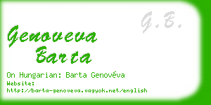 genoveva barta business card