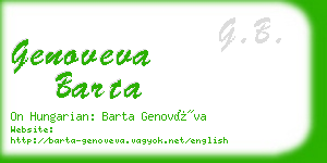 genoveva barta business card